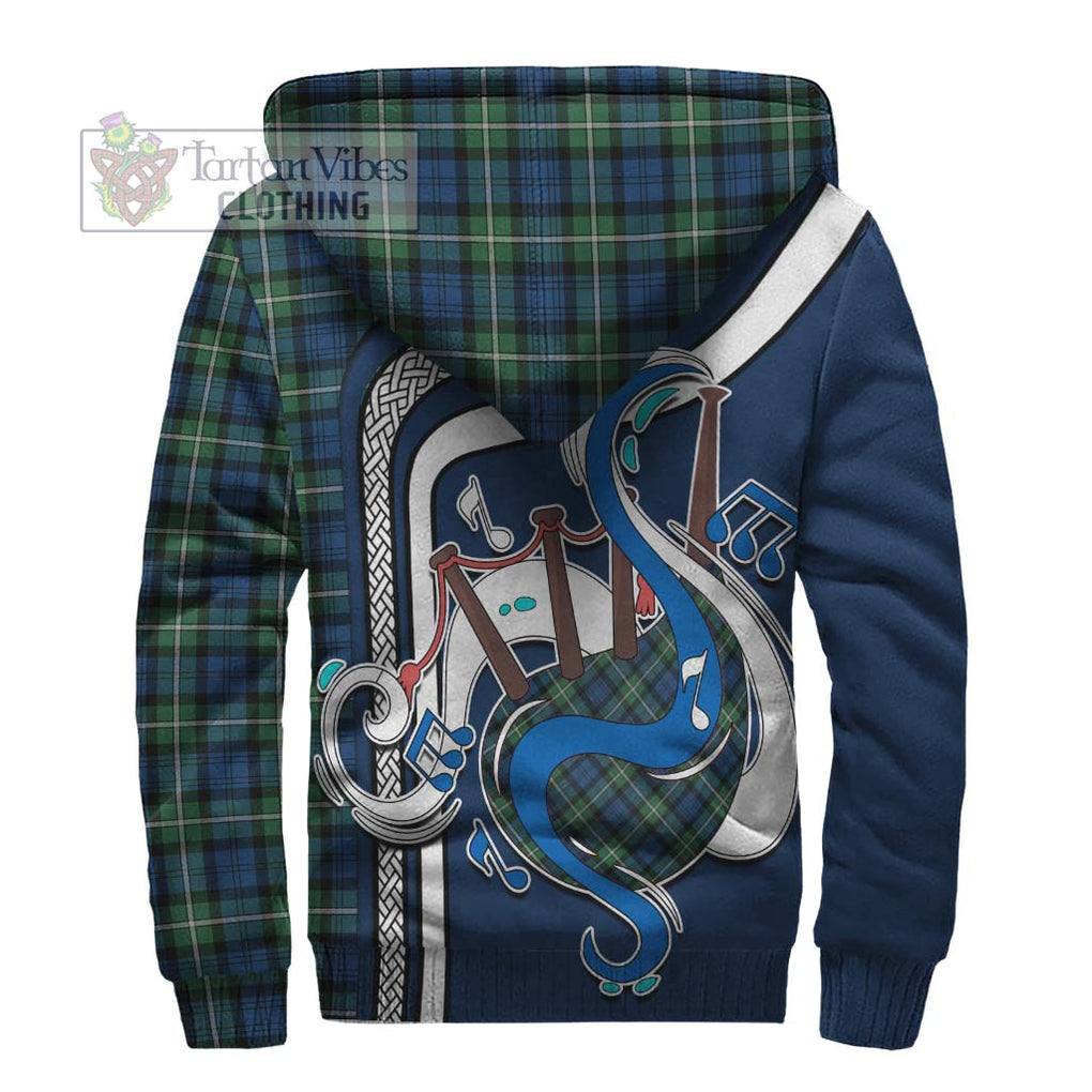 Forbes Ancient Tartan Sherpa Hoodie with Epic Bagpipe Style - Tartanvibesclothing Shop