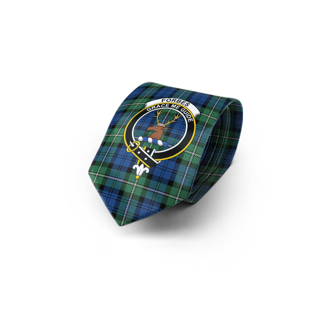 Forbes Ancient Tartan Classic Necktie with Family Crest - Tartan Vibes Clothing