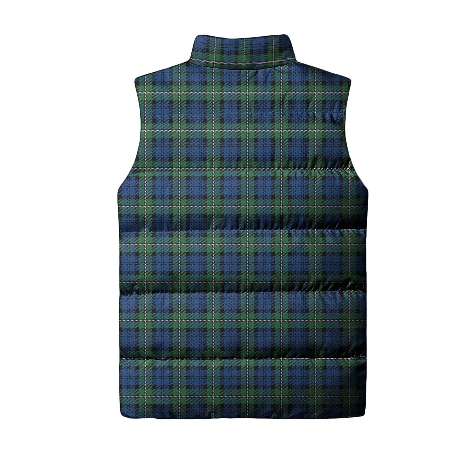 Forbes Ancient Tartan Sleeveless Puffer Jacket with Family Crest - Tartanvibesclothing