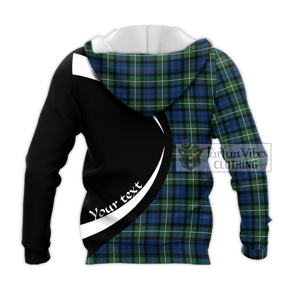 Forbes Ancient Tartan Knitted Hoodie with Family Crest Circle Style - Tartan Vibes Clothing