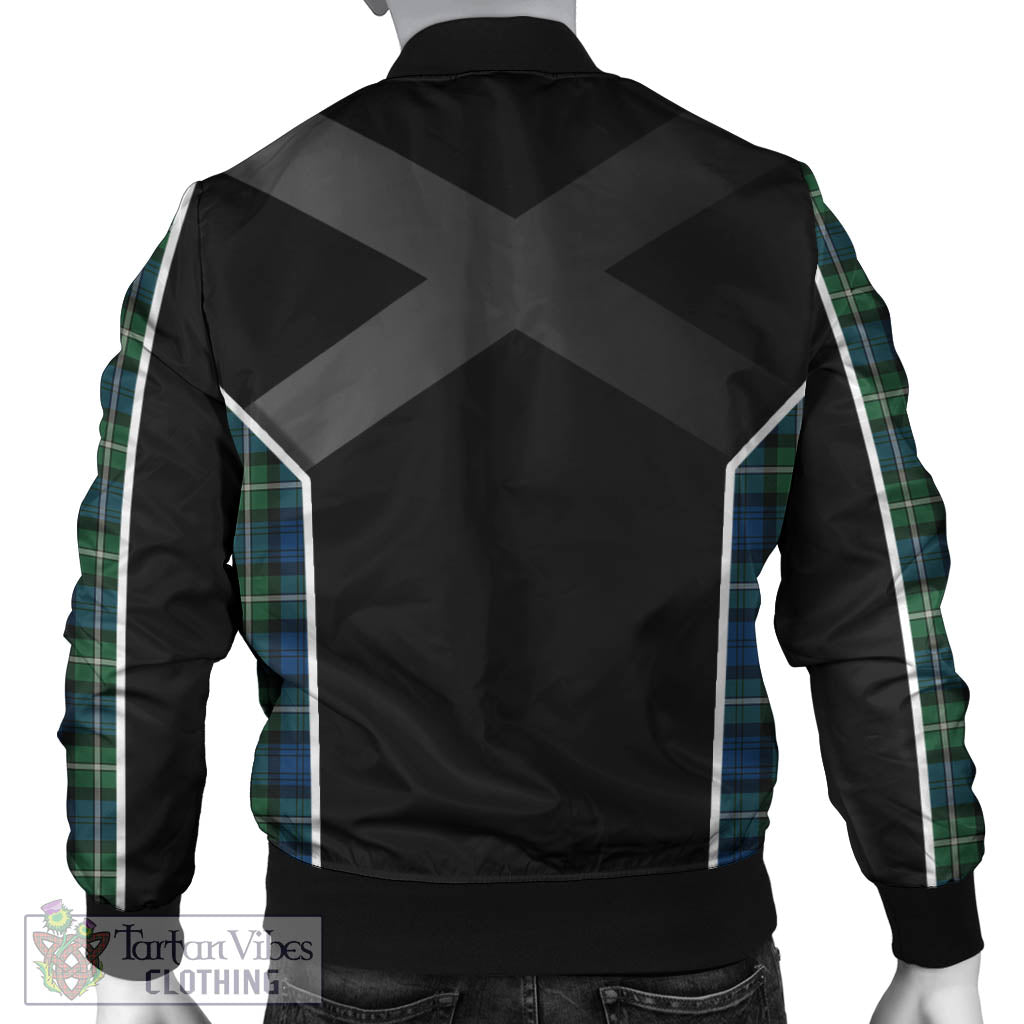 Tartan Vibes Clothing Forbes Ancient Tartan Bomber Jacket with Family Crest and Scottish Thistle Vibes Sport Style