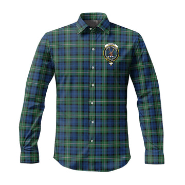 Forbes Ancient Tartan Long Sleeve Button Up Shirt with Family Crest