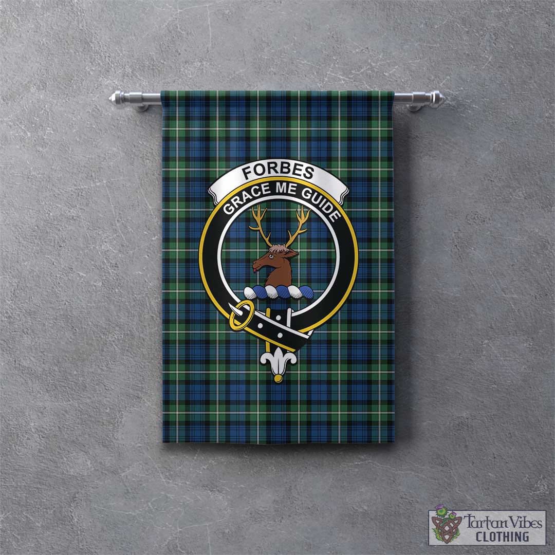 Tartan Vibes Clothing Forbes Ancient Tartan Gonfalon, Tartan Banner with Family Crest