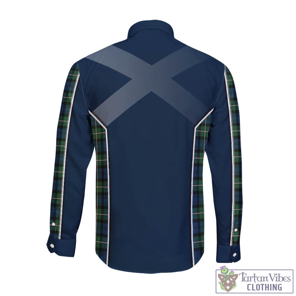 Tartan Vibes Clothing Forbes Ancient Tartan Long Sleeve Button Up Shirt with Family Crest and Lion Rampant Vibes Sport Style