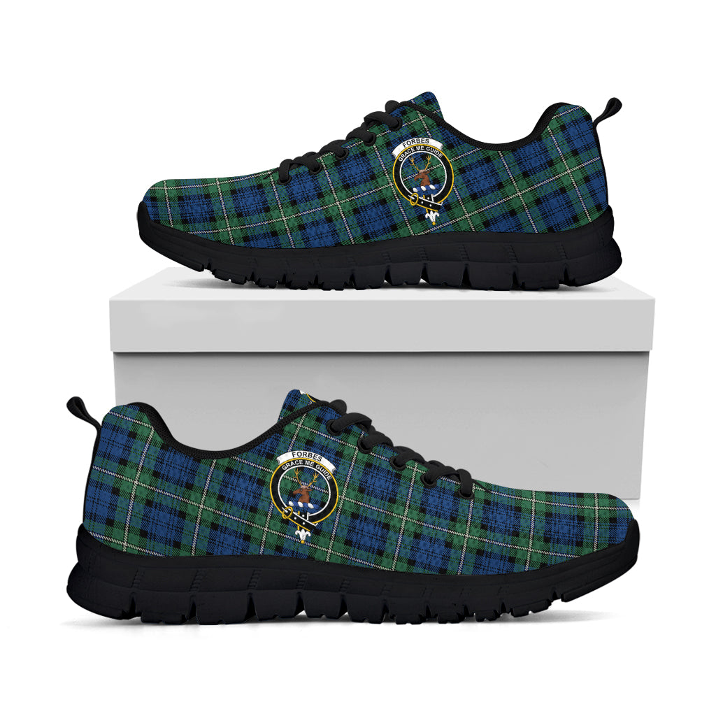 Forbes Ancient Tartan Sneakers with Family Crest - Tartan Vibes Clothing