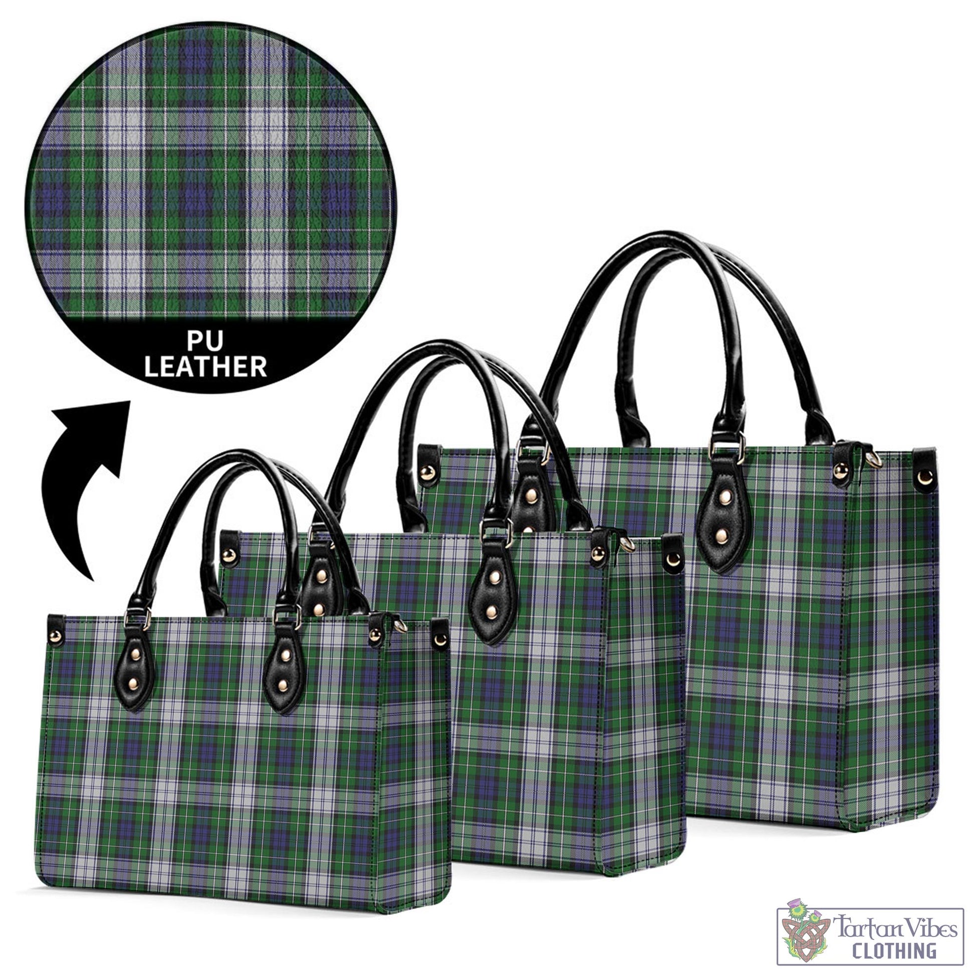 Tartan Vibes Clothing Forbes Dress Tartan Luxury Leather Handbags