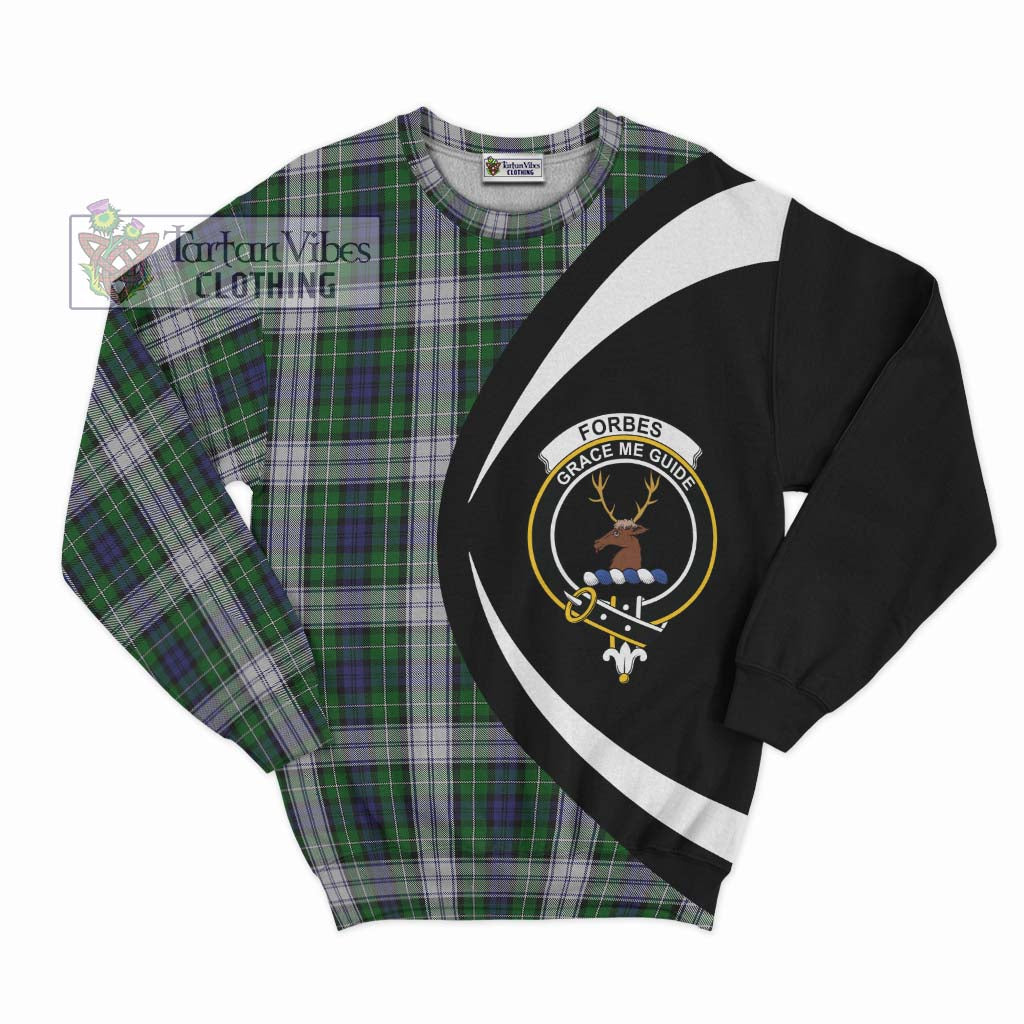 Forbes Dress Tartan Sweatshirt with Family Crest Circle Style Unisex - Tartan Vibes Clothing