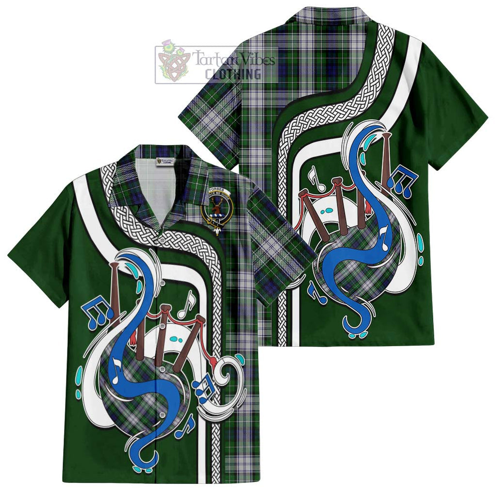 Forbes Dress Tartan Short Sleeve Button Shirt with Epic Bagpipe Style Kid - Tartanvibesclothing Shop