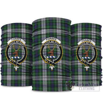 Forbes Dress Tartan Neck Gaiters, Tartan Bandanas, Tartan Head Band with Family Crest