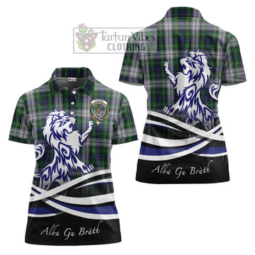 Forbes Dress Tartan Women's Polo Shirt with Alba Gu Brath Regal Lion Emblem