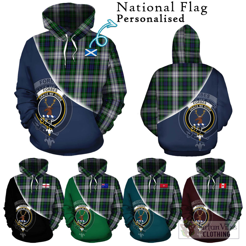 Forbes Dress Tartan Hoodie with Personalised National Flag and Family Crest Half Style Zip Hoodie - Tartanvibesclothing Shop