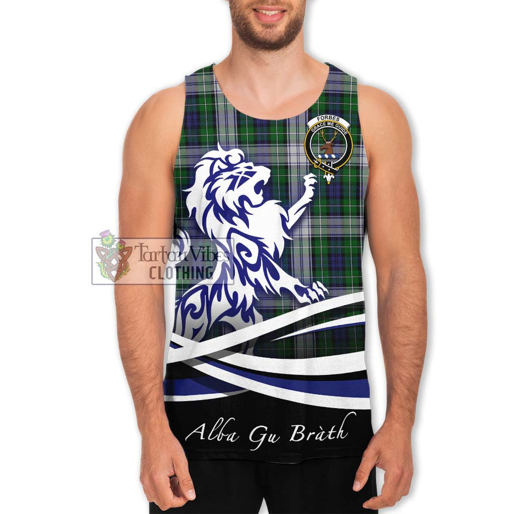 Forbes Dress Tartan Men's Tank Top with Alba Gu Brath Regal Lion Emblem Men - Tartanvibesclothing Shop