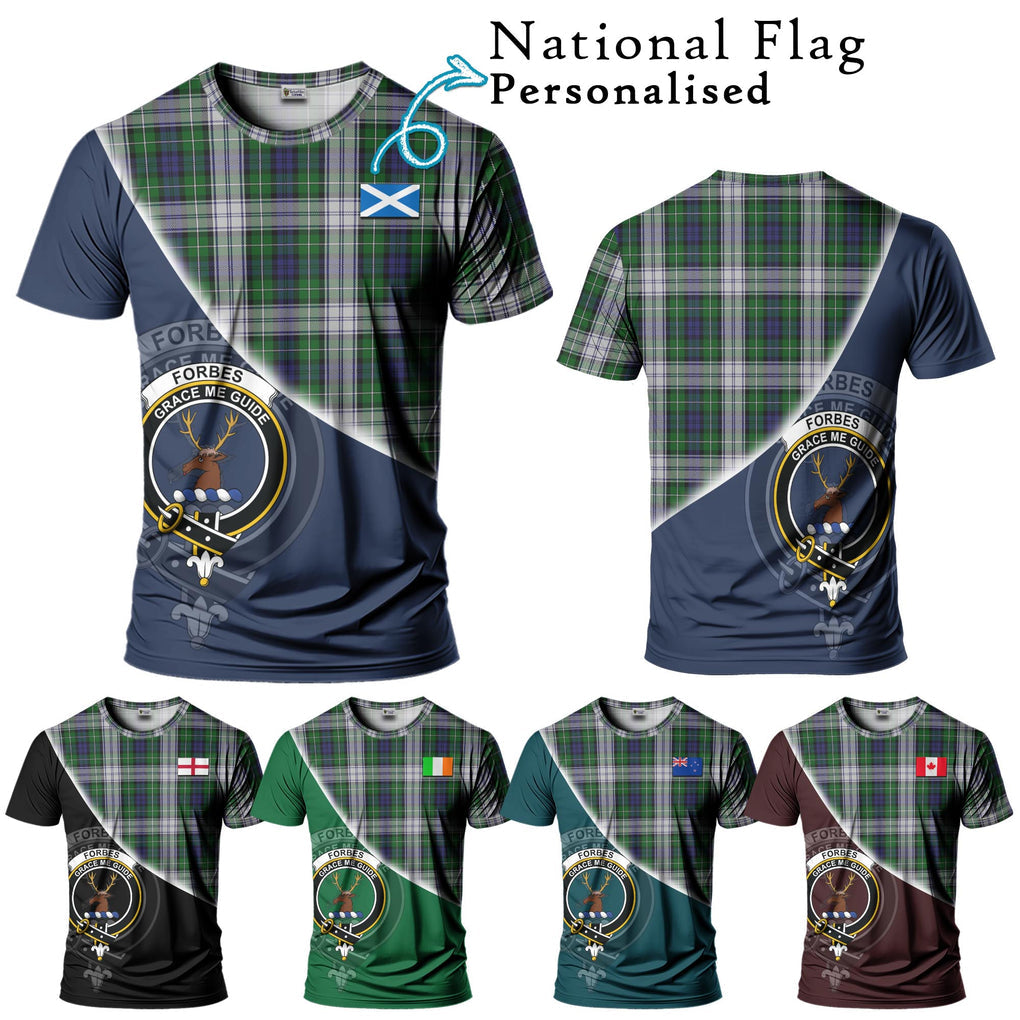 Forbes Dress Tartan T-Shirt with Personalised National Flag and Family Crest Half Style Kid's Shirt - Tartanvibesclothing Shop