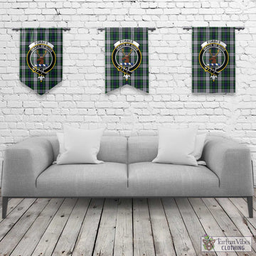 Forbes Dress Tartan Gonfalon, Tartan Banner with Family Crest