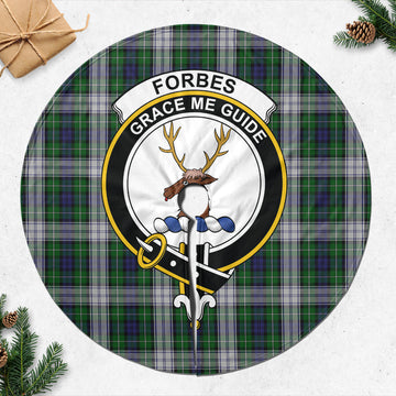 Forbes Dress Tartan Christmas Tree Skirt with Family Crest