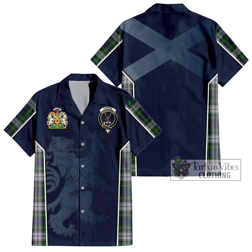 Forbes Dress Tartan Short Sleeve Button Shirt with Family Crest and Lion Rampant Vibes Sport Style Kid - Tartan Vibes Clothing