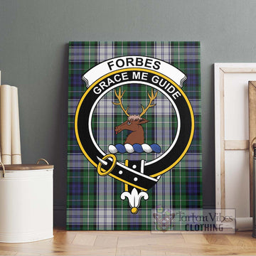 Forbes Dress Tartan Canvas Print Wall Art with Family Crest