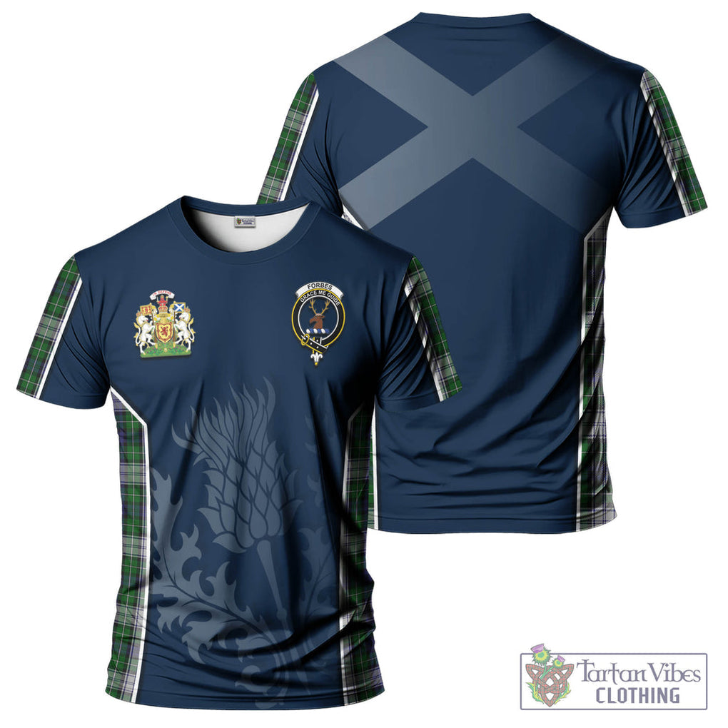 Tartan Vibes Clothing Forbes Dress Tartan T-Shirt with Family Crest and Scottish Thistle Vibes Sport Style