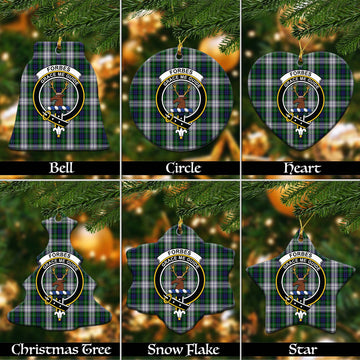 Forbes Dress Tartan Christmas Ceramic Ornaments with Family Crest