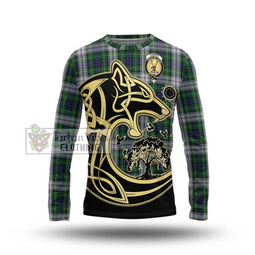 Forbes Dress Tartan Long Sleeve T-Shirt with Family Crest Celtic Wolf Style