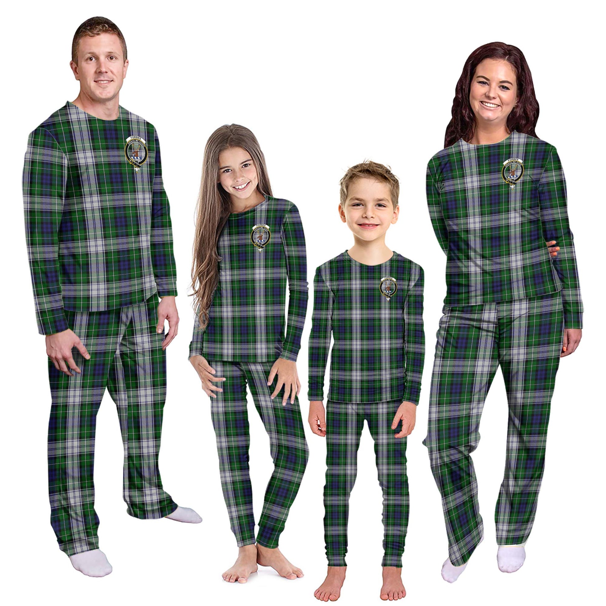 Forbes Dress Tartan Pajamas Family Set with Family Crest Kid - Tartan Vibes Clothing