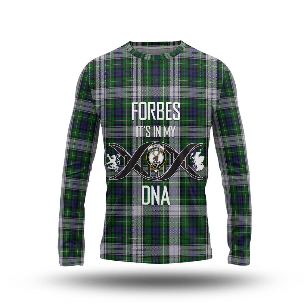 Forbes Dress Tartan Long Sleeve T-Shirt with Family Crest DNA In Me Style Unisex - Tartanvibesclothing Shop