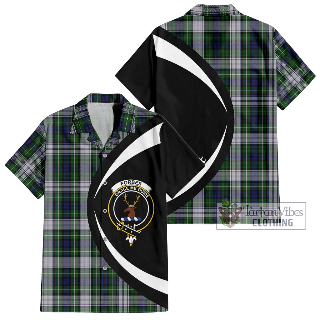 Forbes Dress Tartan Short Sleeve Button Up with Family Crest Circle Style Kid - Tartan Vibes Clothing