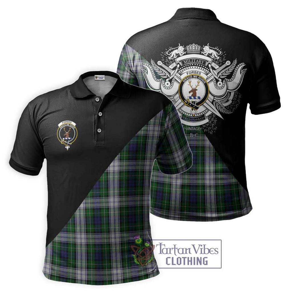 Forbes Dress Tartan Polo Shirt with Family Crest and Military Logo Style Kid - Tartanvibesclothing Shop