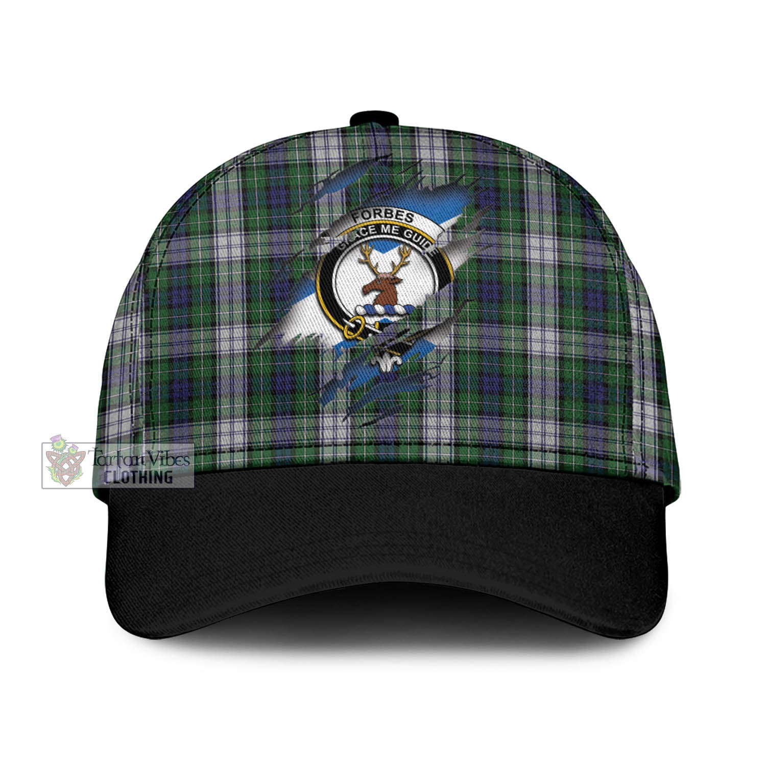 Tartan Vibes Clothing Forbes Dress Tartan Classic Cap with Family Crest In Me Style