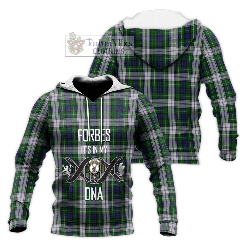 Forbes Dress Tartan Knitted Hoodie with Family Crest DNA In Me Style Unisex Knitted Pullover Hoodie - Tartanvibesclothing Shop