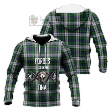 Forbes Dress Tartan Knitted Hoodie with Family Crest DNA In Me Style