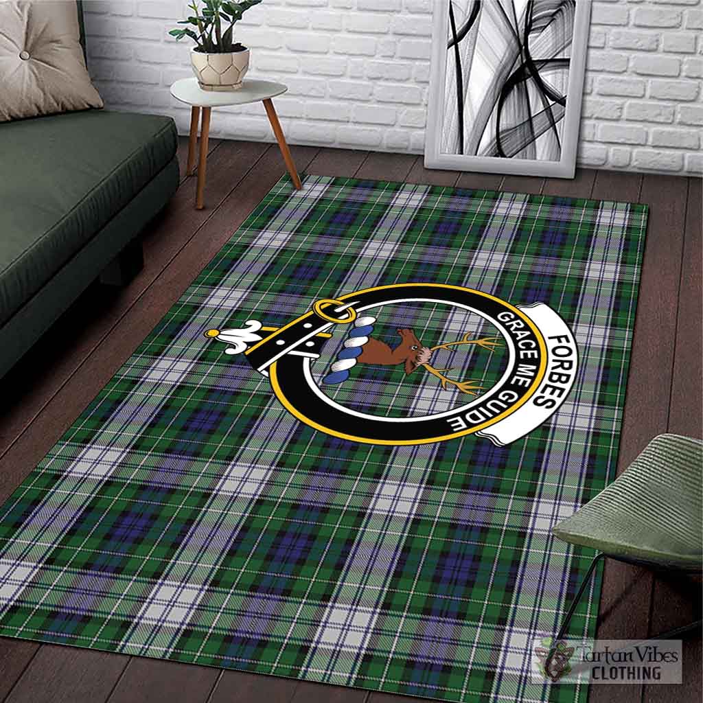 Tartan Vibes Clothing Forbes Dress Tartan Area Rug with Family Crest