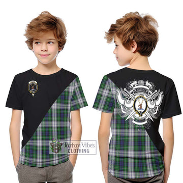 Forbes Dress Tartan Kid T-Shirt with Family Crest and Military Logo Style