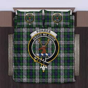 Forbes Dress Tartan Quilt Bed Set with Family Crest