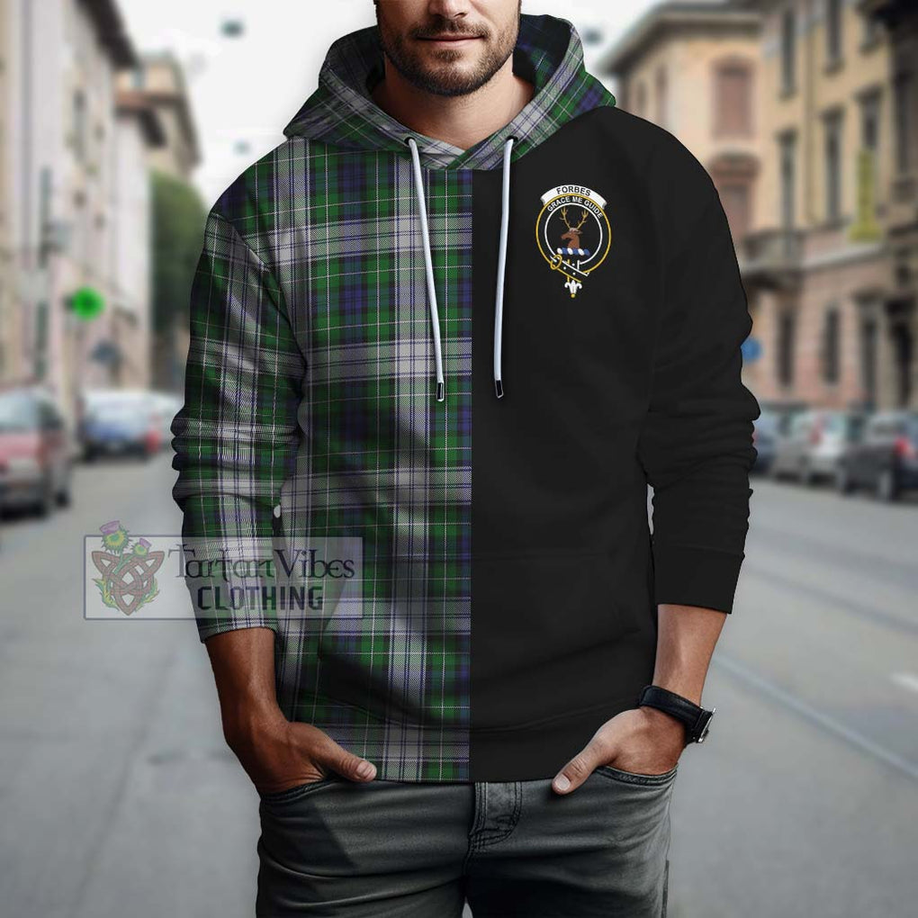 Forbes Dress Tartan Hoodie with Family Crest and Half Of Me Style Zip Hoodie - Tartanvibesclothing Shop