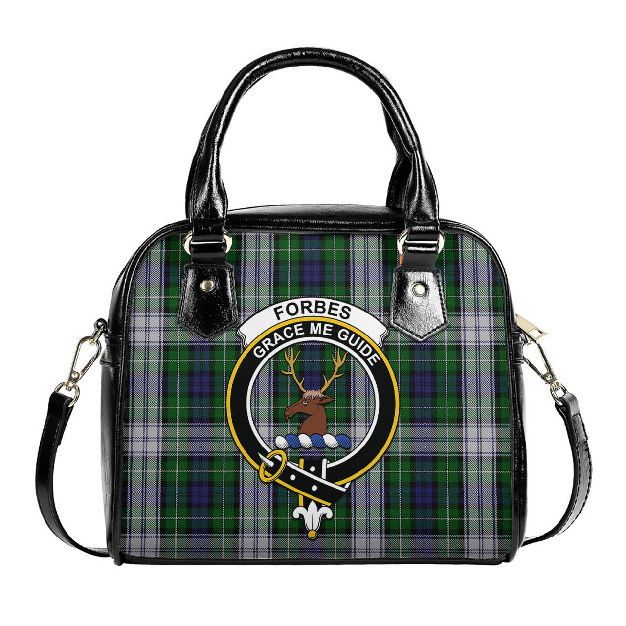 Forbes Dress Tartan Shoulder Handbags with Family Crest One Size 6*25*22 cm - Tartanvibesclothing