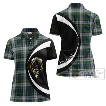 Forbes Dress Tartan Women's Polo Shirt with Family Crest Circle Style