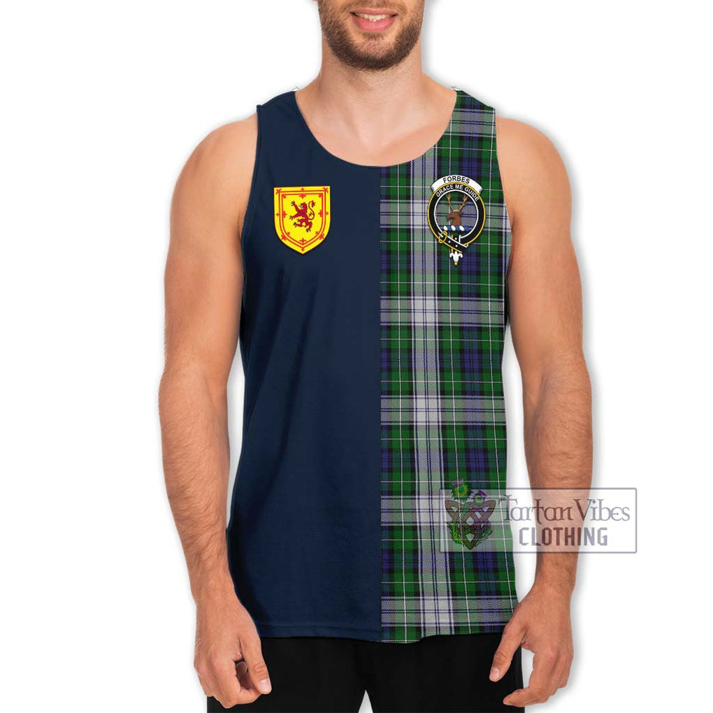 Tartan Vibes Clothing Forbes Dress Tartan Men's Tank Top with Scottish Lion Royal Arm Half Style