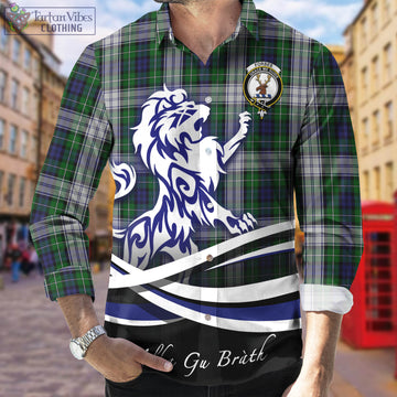 Forbes Dress Tartan Long Sleeve Button Up Shirt with Alba Gu Brath Regal Lion Emblem