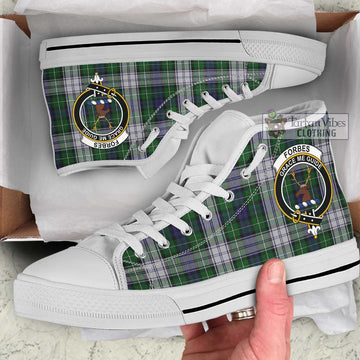 Forbes Dress Tartan High Top Shoes with Family Crest