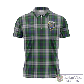 Forbes Dress Tartan Zipper Polo Shirt with Family Crest