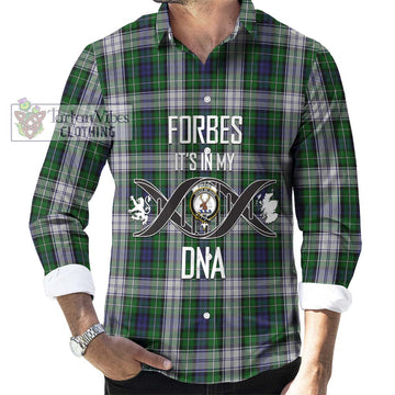 Forbes Dress Tartan Long Sleeve Button Shirt with Family Crest DNA In Me Style