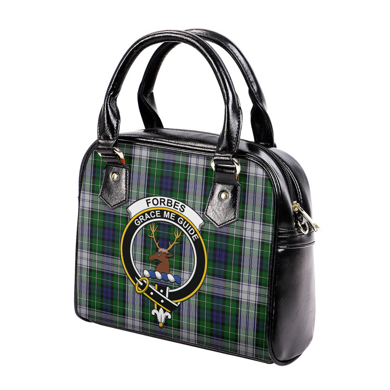 Forbes Dress Tartan Shoulder Handbags with Family Crest - Tartanvibesclothing