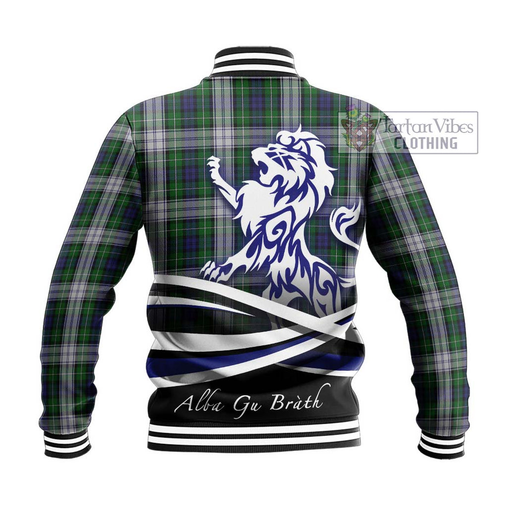 Forbes Dress Tartan Baseball Jacket with Alba Gu Brath Regal Lion Emblem - Tartanvibesclothing Shop