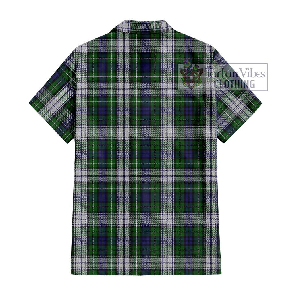 Forbes Dress Tartan Short Sleeve Button Shirt with Family Crest DNA In Me Style - Tartanvibesclothing Shop