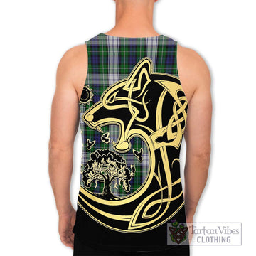 Forbes Dress Tartan Men's Tank Top with Family Crest Celtic Wolf Style