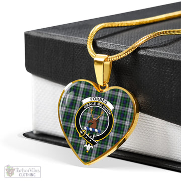 Forbes Dress Tartan Heart Necklace with Family Crest