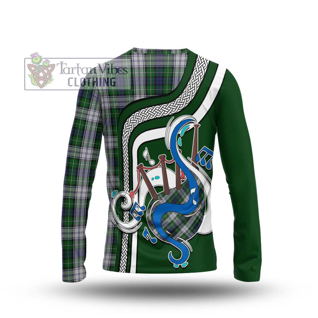 Tartan Vibes Clothing Forbes Dress Tartan Long Sleeve T-Shirt with Epic Bagpipe Style