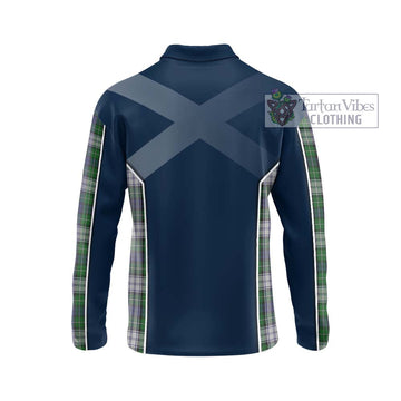 Forbes Dress Tartan Long Sleeve Polo Shirt with Family Crest and Lion Rampant Vibes Sport Style