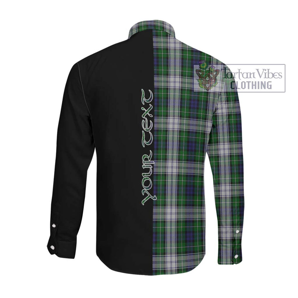 Forbes Dress Tartan Long Sleeve Button Shirt with Family Crest and Half Of Me Style Men's Shirt - Tartanvibesclothing Shop